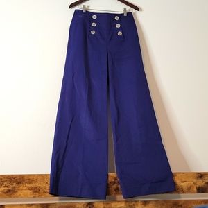 Lauren Ralph Lauren dark blue Sailor Wide Leg Pants size 8/Trousers